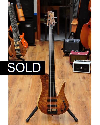 JCR ST5 Tuya Burl Fretless